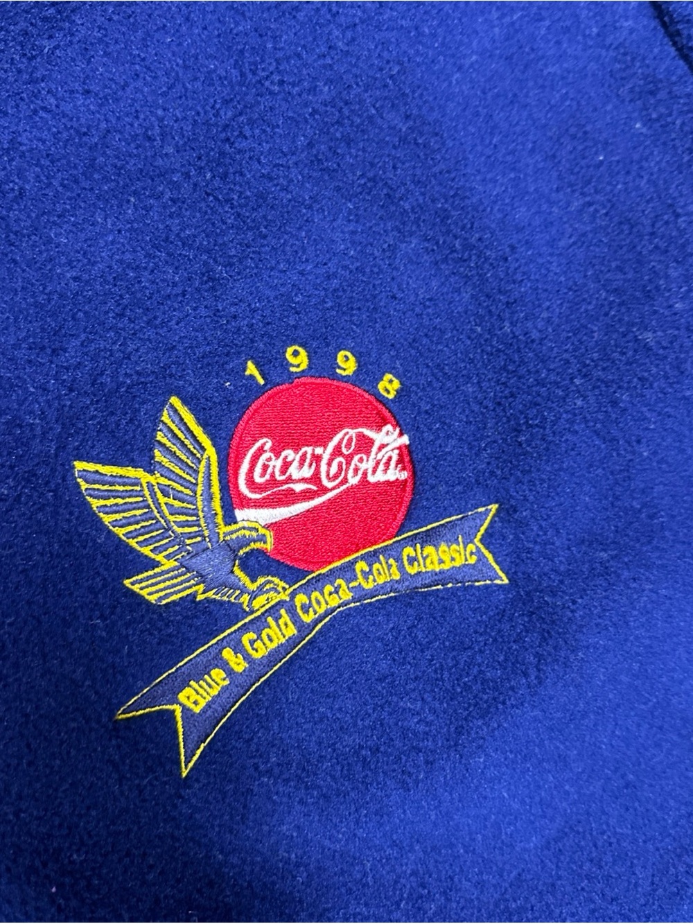 VTG 1998 Hartwell Viasport Polartec CocaCola Fleece 2XL Blue Adjustable Made USA - Picture 2 of 8